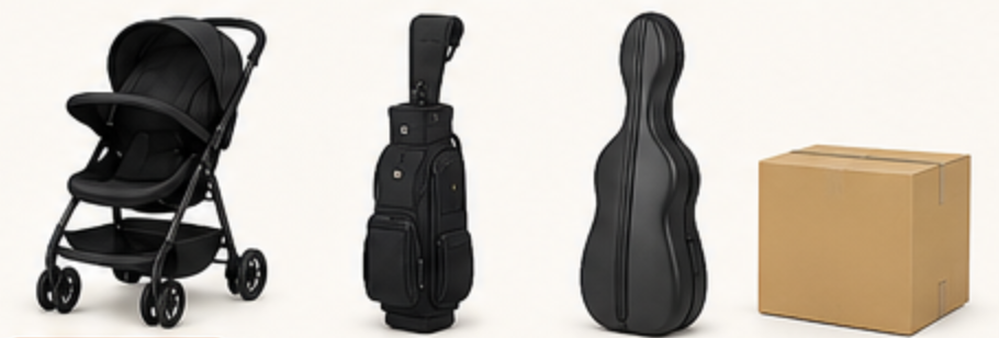 Examples of extra-large luggage
